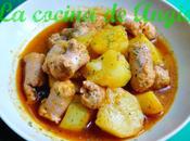 Guiso patatas salchichas frescas