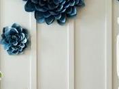 Decorar pared grandes flores papel