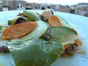 desgana salteado verduras marisco