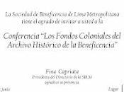 Conferencia Fondos Coloniales Archivo Historico Sociedad Beneficencia Lima Metropolitana