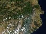 Cataluña: imagen satélite incendios Empordà