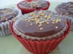 Cupcakes Chocolate topping Nutella azúcar dorado