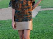 Camo Leather Skirt