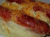 Salchichas rojas gratinadas