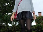 Leather Skirt Sweatshirt