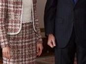 Dña. Letizia repite traje Felipe Varela almuerzo Presidenta Brasil