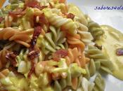 Espirales salsa azafran
