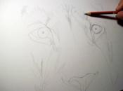 Ahora mismo: dibujando cara león /Right now: drawing face lion