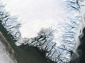 Invierno Groenlandia desde espacio