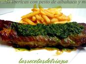 Costillas ibéricas pesto albahaca menta