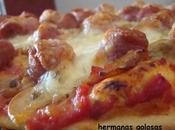 Pizza champiñones. longanizas mozzarella