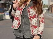 padded flowery jacket