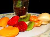 Brochetas Frutas Chocolate Fondue