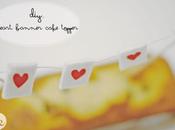 #95. Cake topper banderines corazones /Heart banner cake