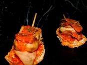 Brochetas Champinones Pavo Braseado Salsa Chimichurri