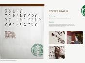 Menú braille hecho granos café