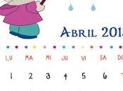 Calendario infantil Abril