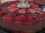 Tarta queso, chocolate fresas