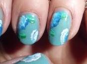 Manicura estampado bicolor