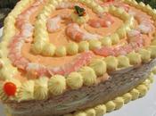 Tarta fría langostinos