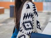 Denim Aztec Cardigan