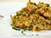 Arroz pollo, setas berenjena