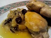 Pollo salsa naranja pasas
