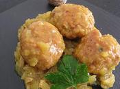 Albóndigas curry arroz basmati