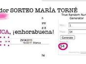 Ganador sorteo María Torné