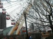 Preparación para filmar Ferris Wheel (Navy Pier) Chicago esta noche