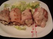 Rollitos pollo dukan jamon queso