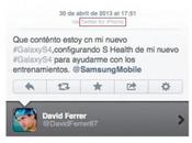 David Ferrer promociona Galaxy desde "Iphone"
