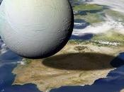 Encelado comparada península ibérica