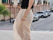 Look day: Nude Maxi Skirt