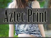 Aztec print asymetric crop