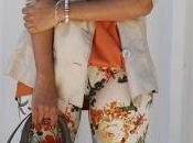 Orange Floral Pants