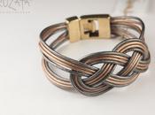 Pulsera navy cuero, para