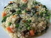 Arroz integral verduras setas