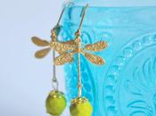 Dragonfly vintage earrings