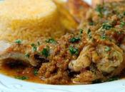 Seco pollo ecuatoriano platanos