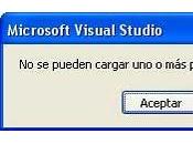 Error Visual Studio 2005: pueden cargar puntos interrupción.