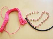 DIY: Bright pink bracelet