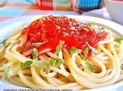 Espaguetis salsa tomates