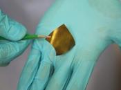 Electronica flexible fabricada nanoparticulas oro.