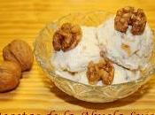 Helado nata nueces caramelizadas