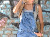 Denim overall crop