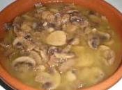 Champiñones salsa vino