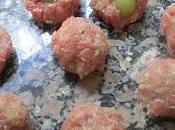 Albóndigas cordero rellenas uvas