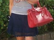 looks falda vintage navy