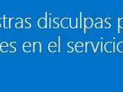 Outlook disculpa problemas interrupcion servicio